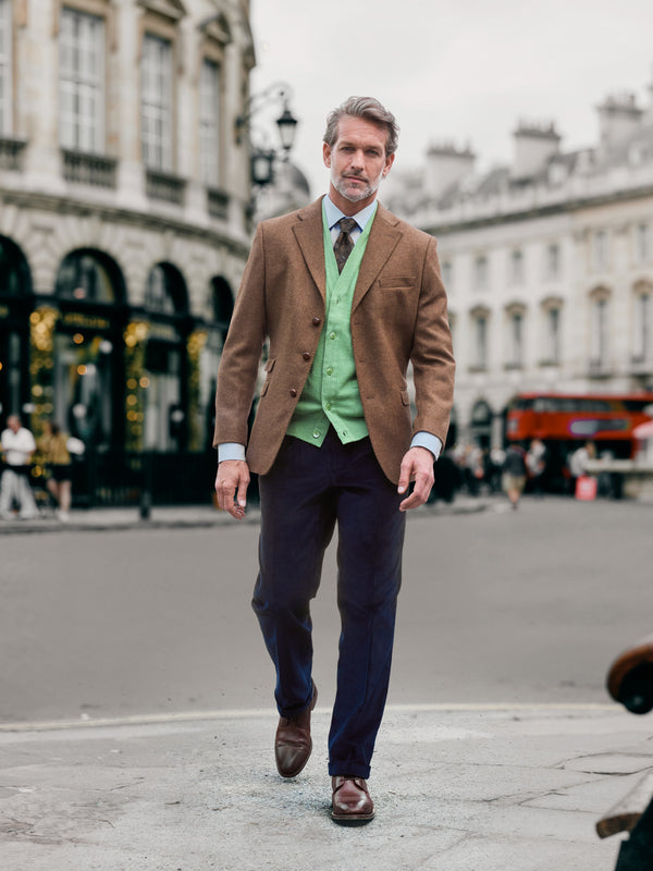 Tweed jacket in 3-button Classic made from Moon Tweed