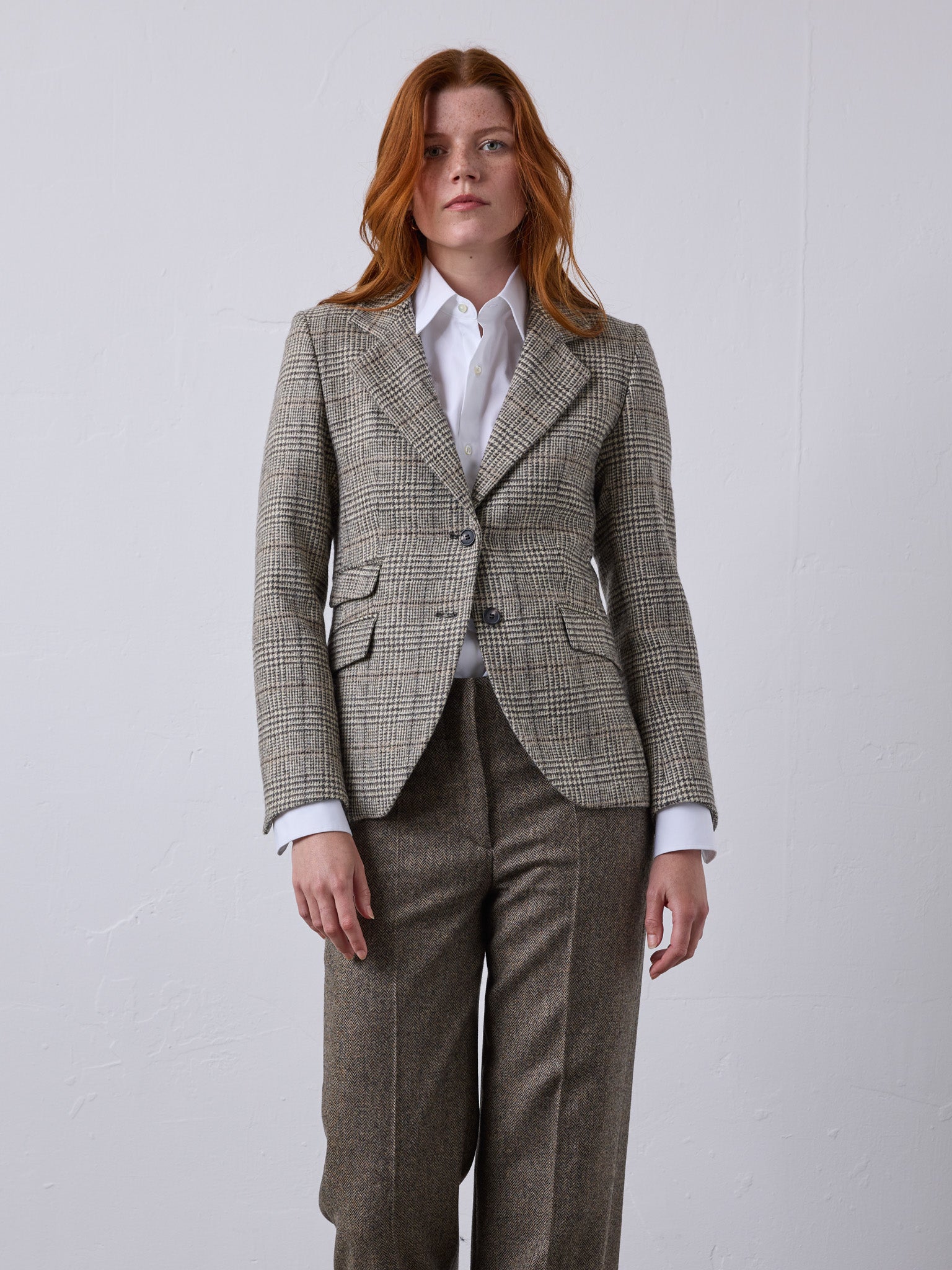 Tweed blazer in lovat tweed