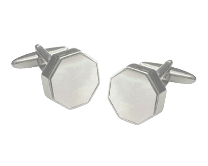 Manschettenknöpfe: Mother Of Pearl Octagonal