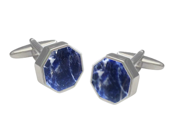 Manschettenknöpfe: Octagonal Sodalite
