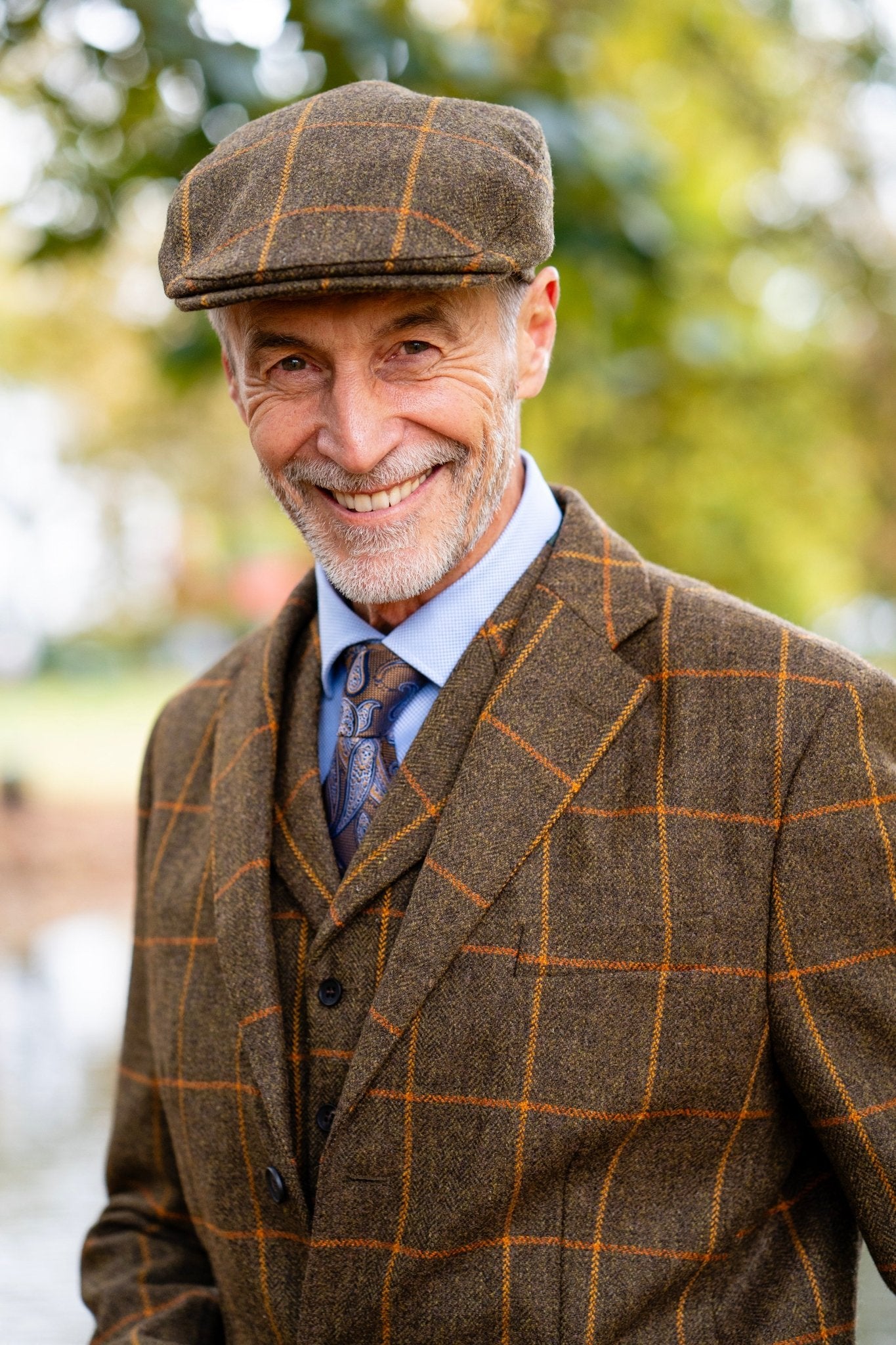Tweed Cap green in Lovat Tweed