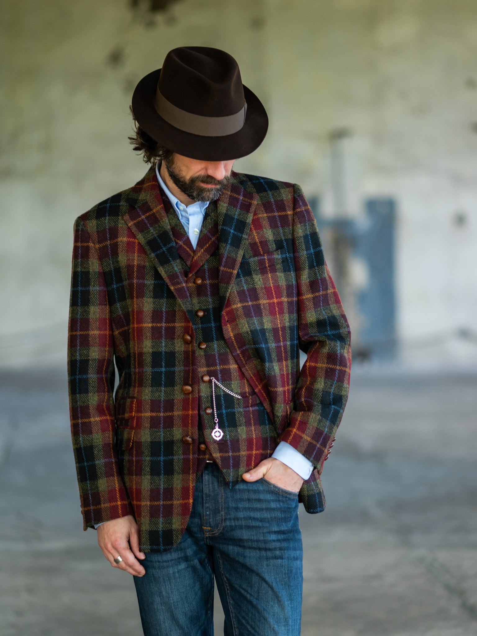 Tweed jacket in 3-button Classic from Harris Tweed
