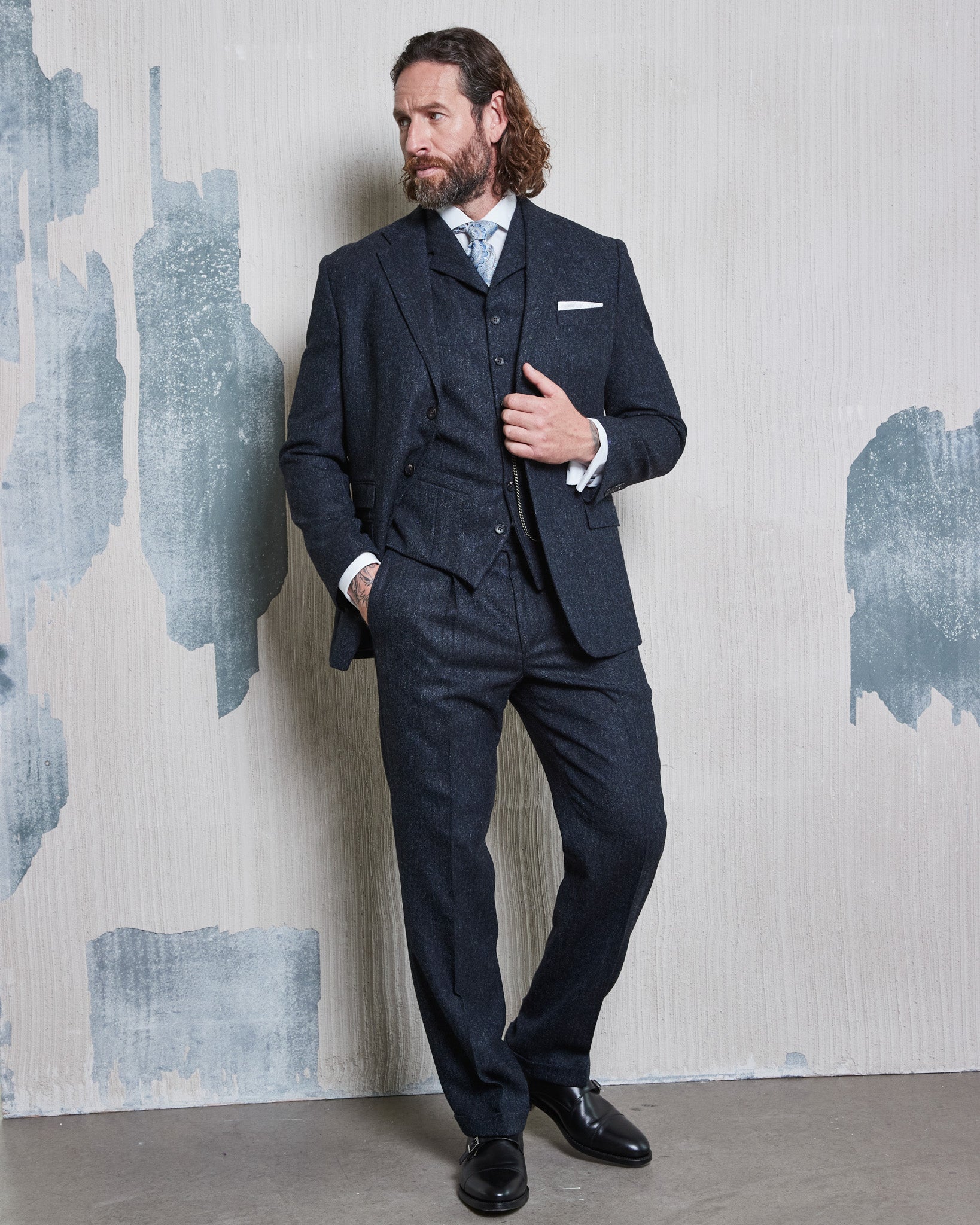 Tweed suit in 3-button Classic from Moon Tweed