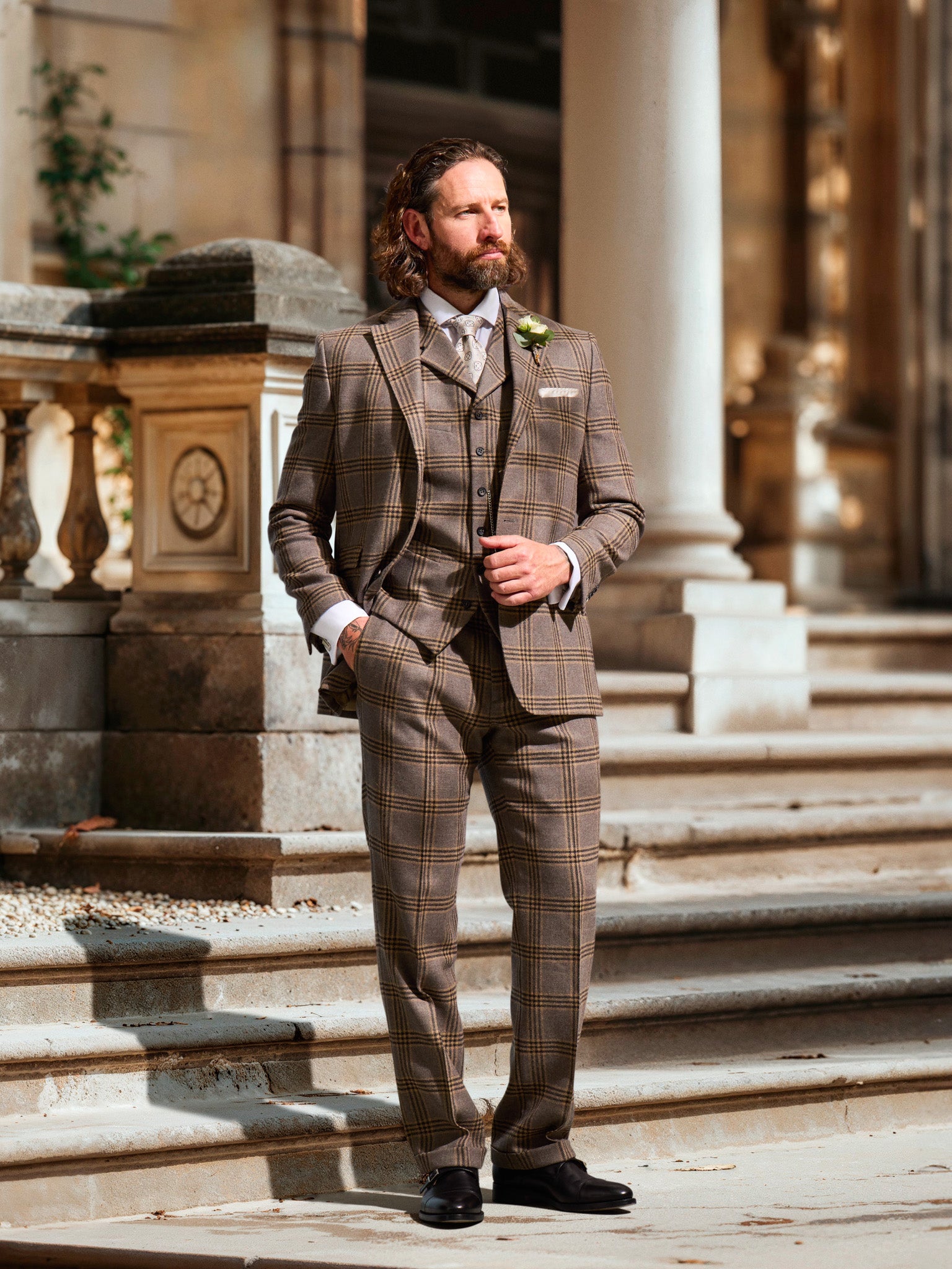 Orgueil OR-4238 Lovat Tweed Gilet L.Brown – Frans Boone Store