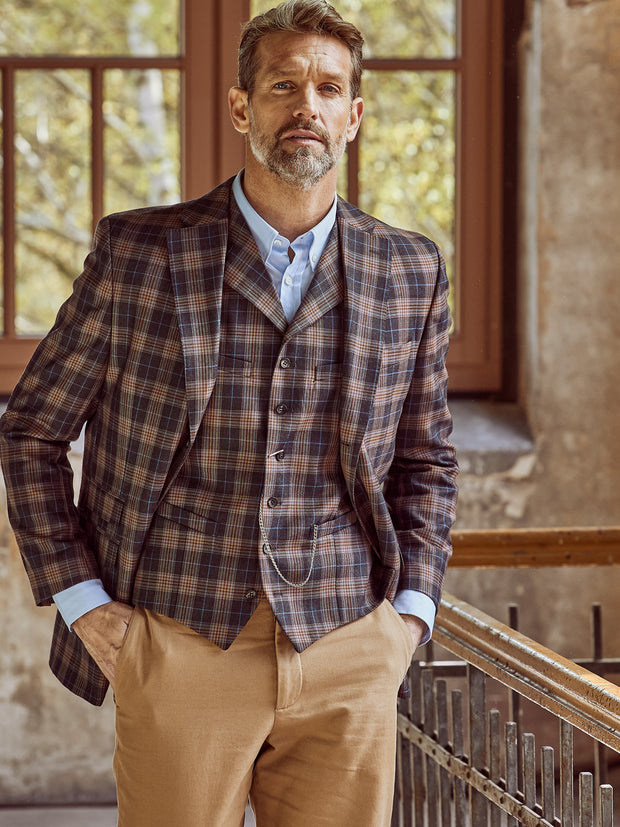 Summer suit in 3-button Classic from light Lovat Tweed