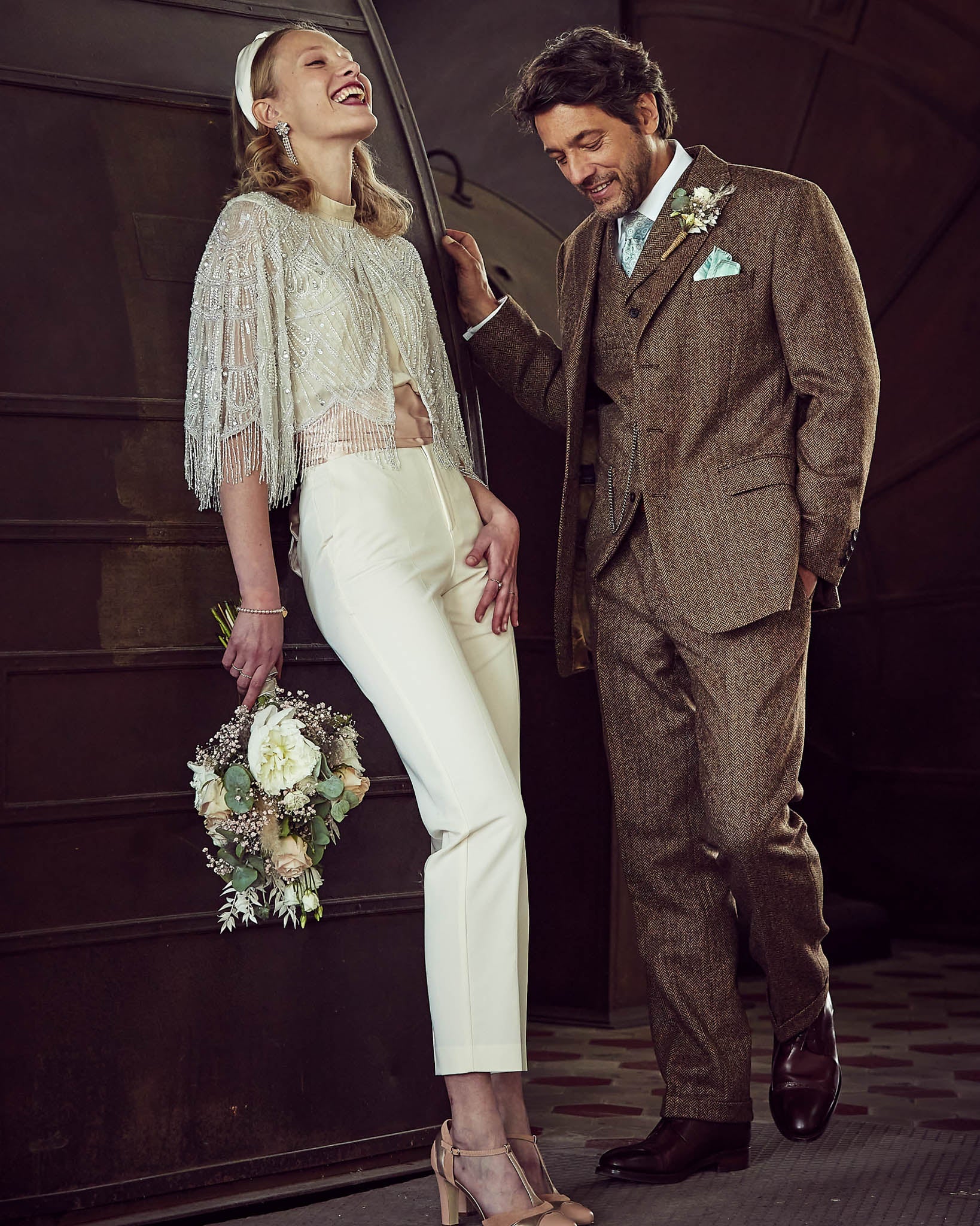 Tweed suit in 3-button classic made from Moon Tweed