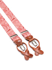 Suspenders, paisley rust