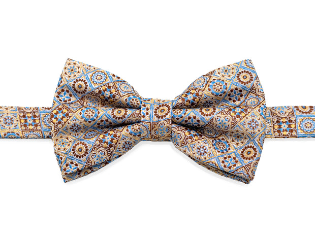 Fliege mit Paisley in blau