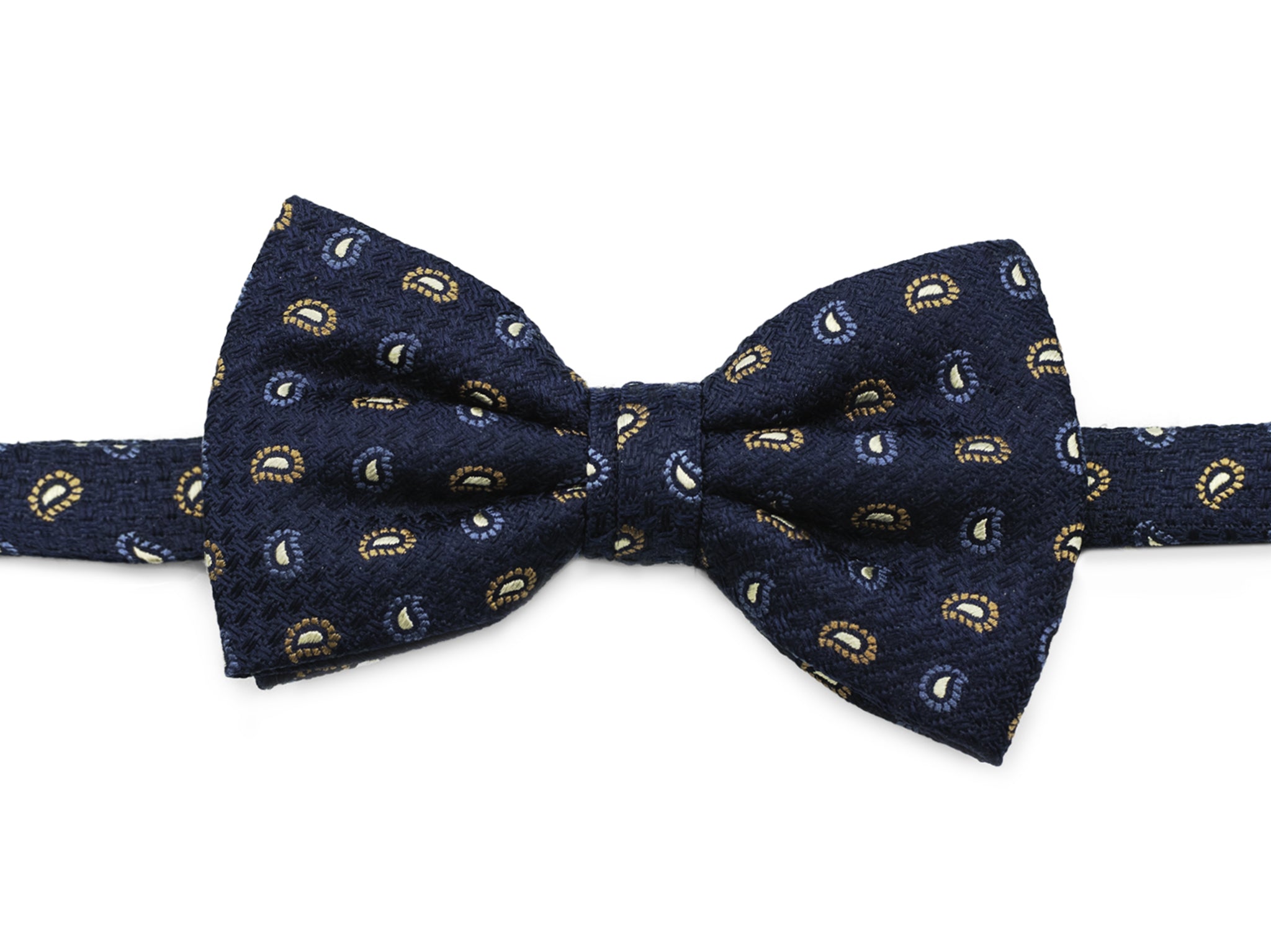 Bow tie with paisley in blue