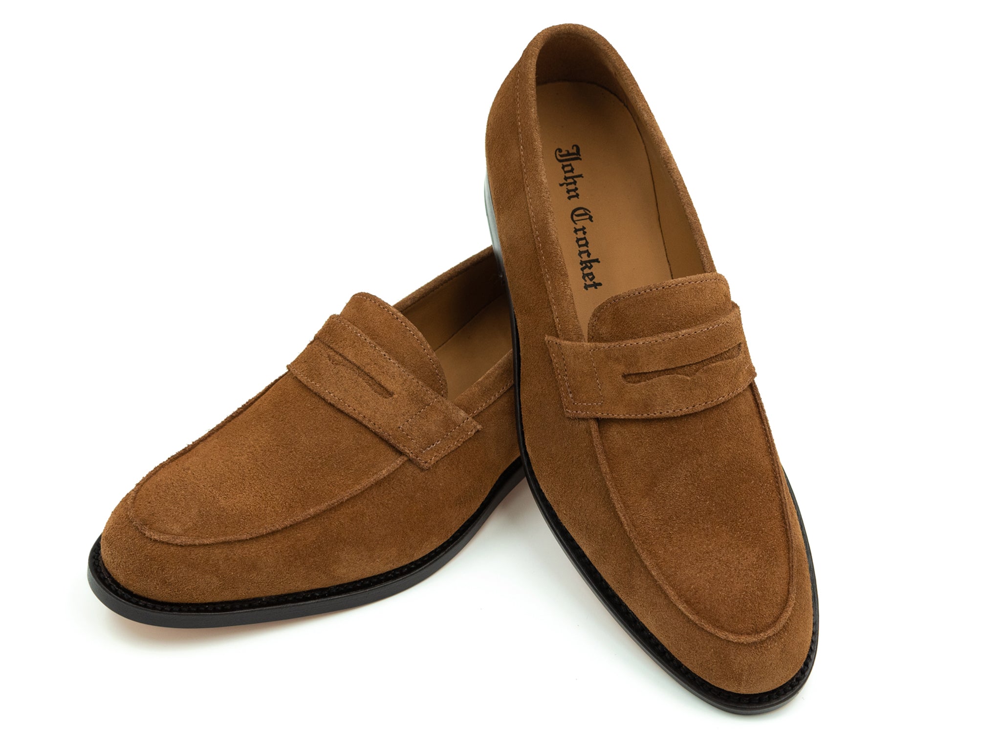 Loafers in brown suede