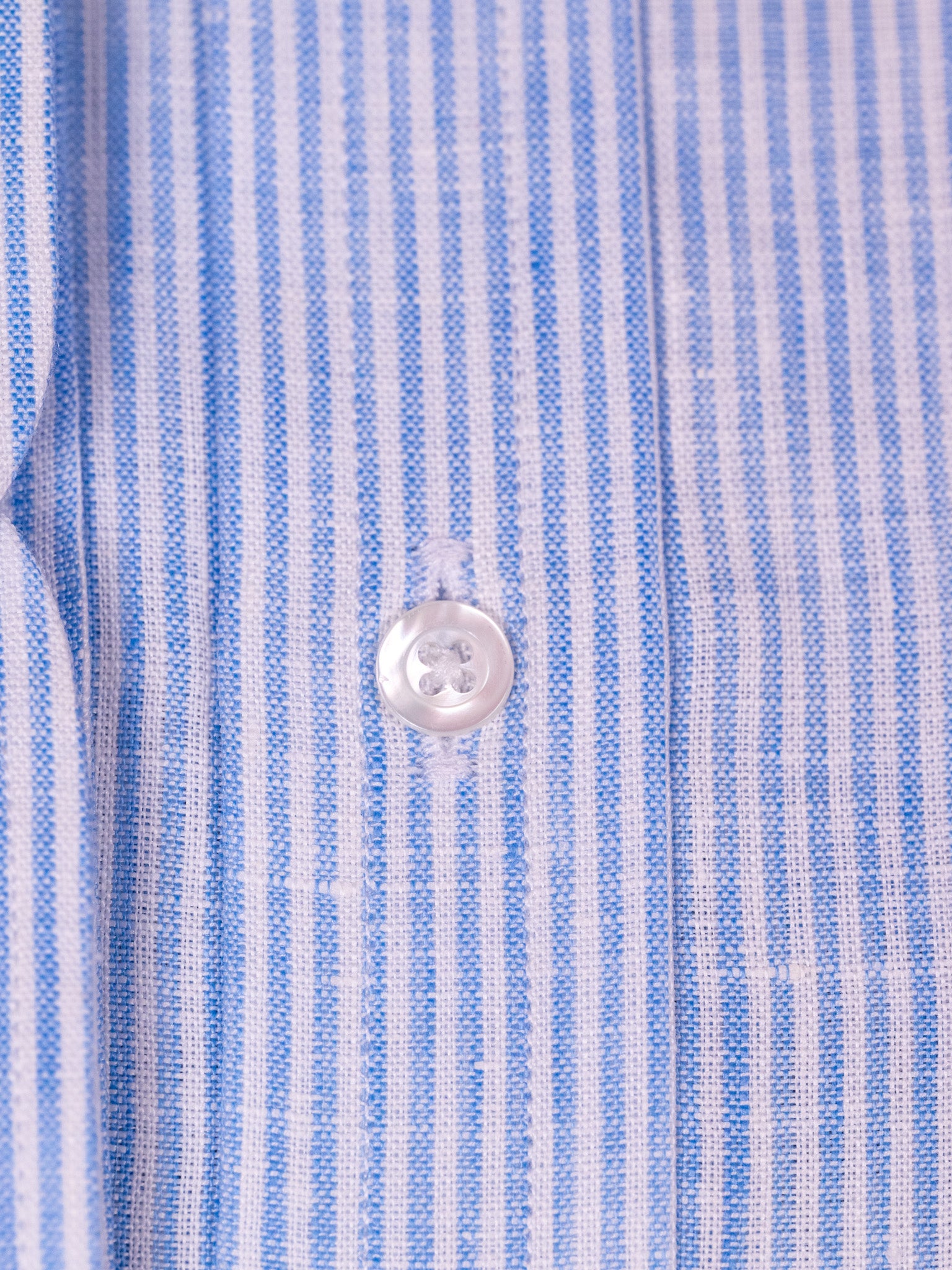 Leinenhemd Button-Down Kragen Blau-Weiß gestreift