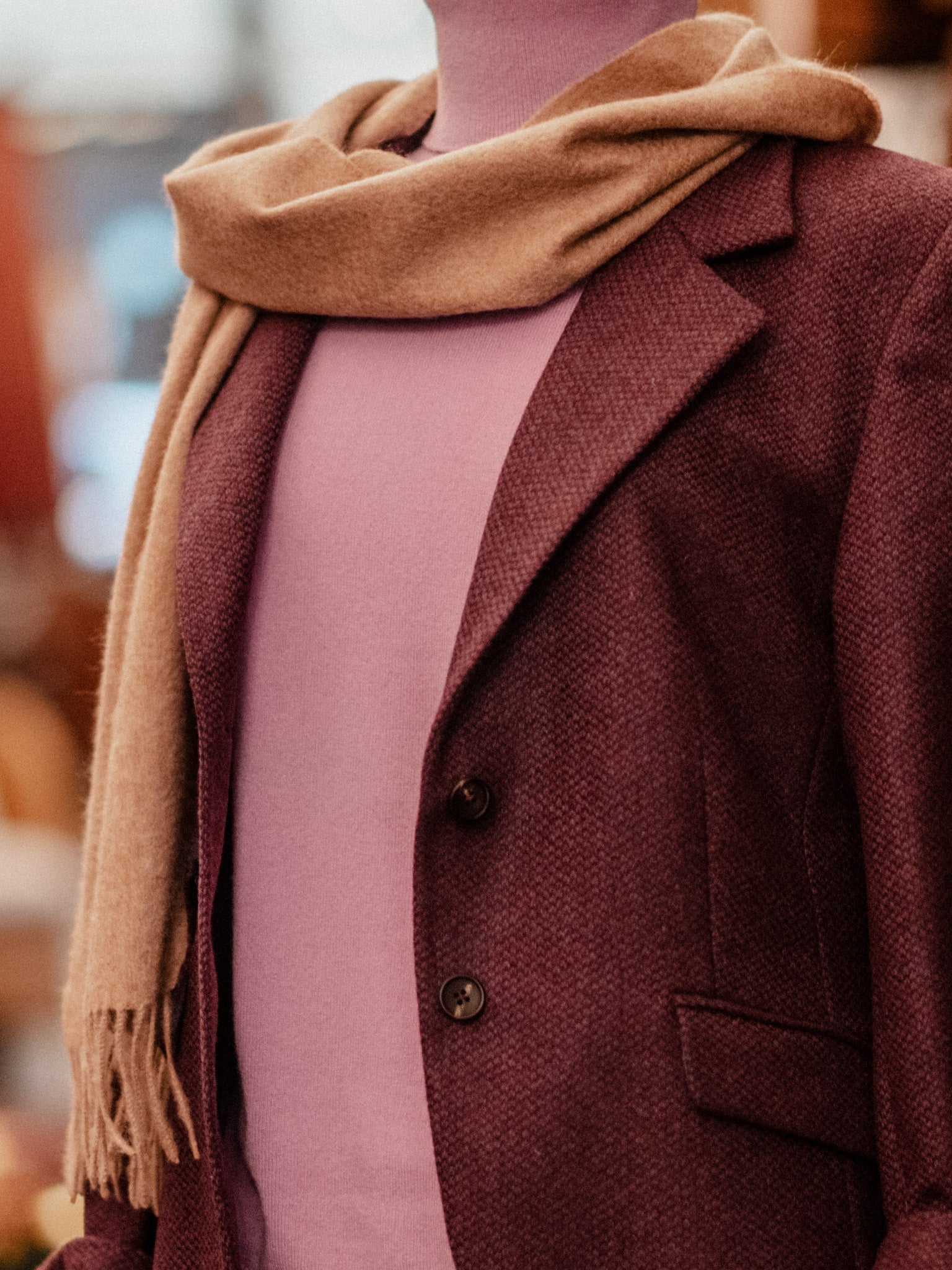 Cashmere scarf plain