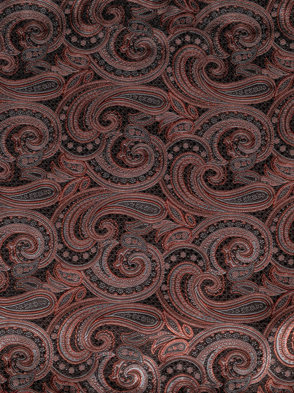 Pocket Square Paisley Brown/Rust – Silk | John Crocket