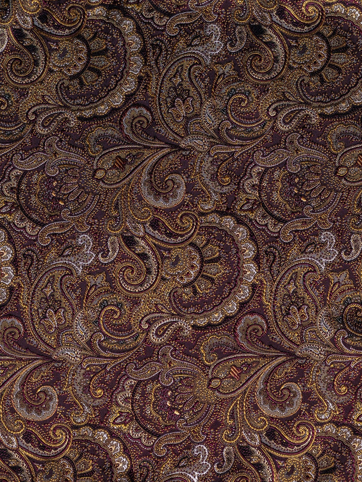 Paisley pocket square brown/red