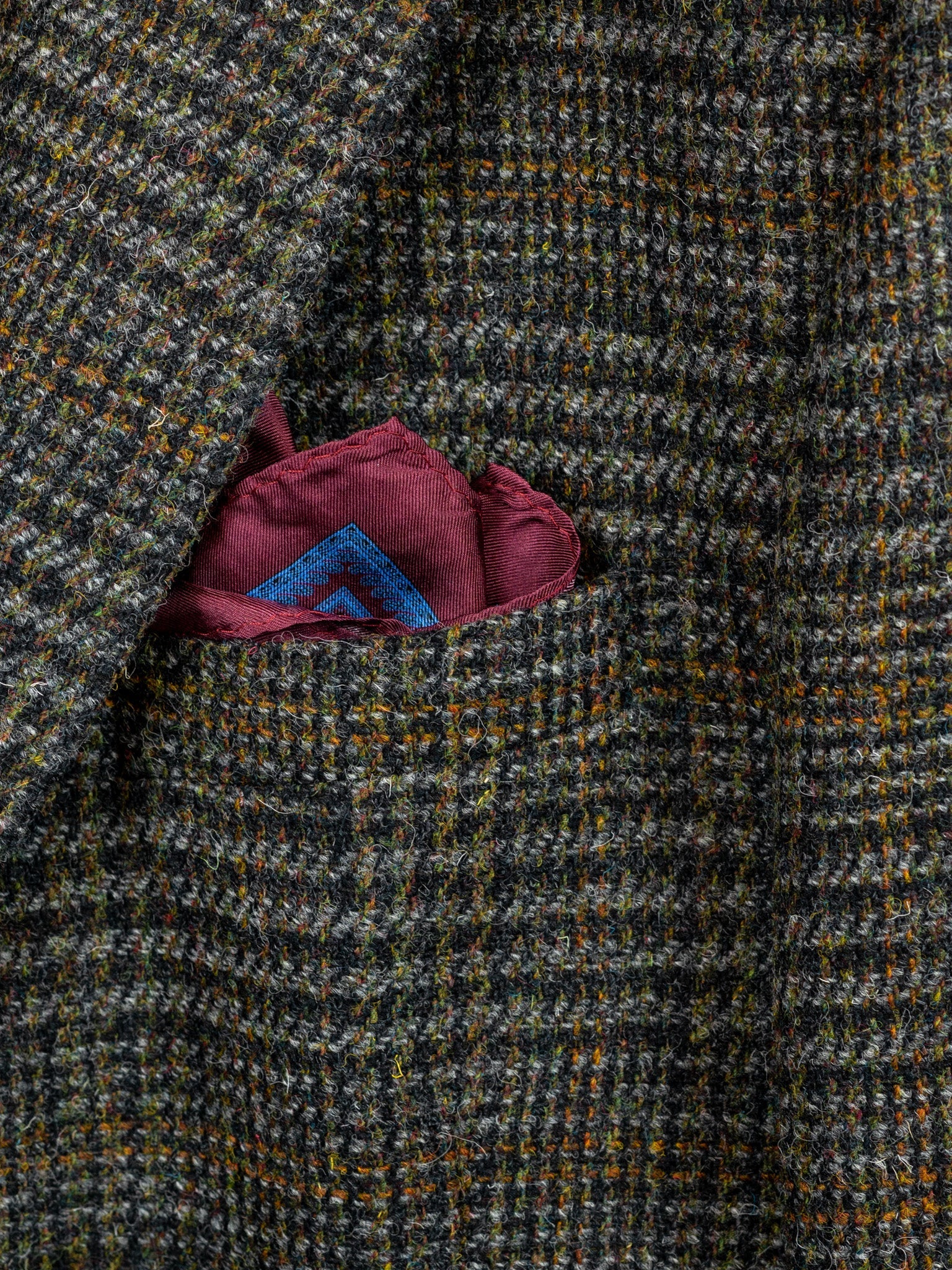 Einstecktuch Gaucho bordeaux/blau