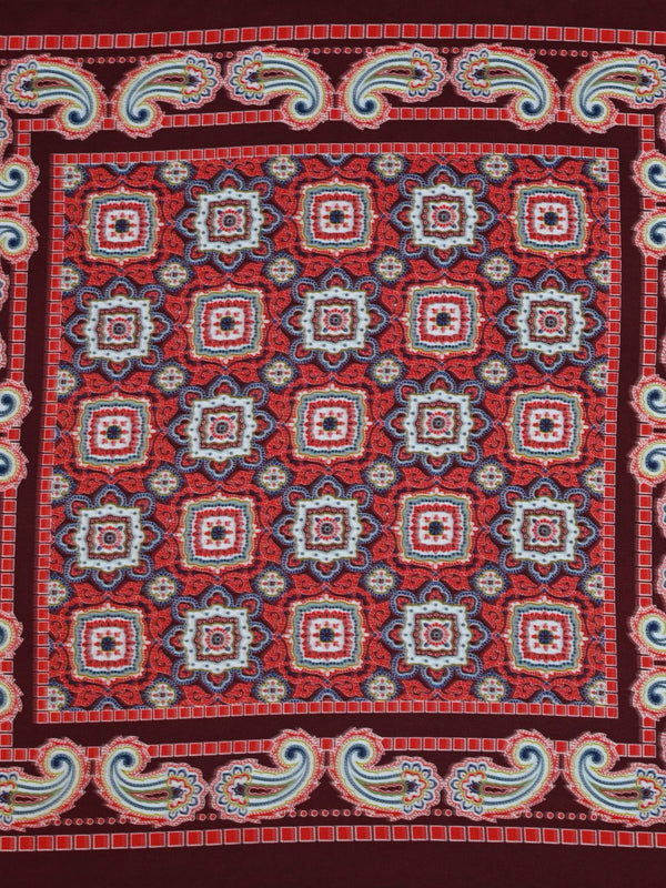 Einstecktuch Medallion rot/braun