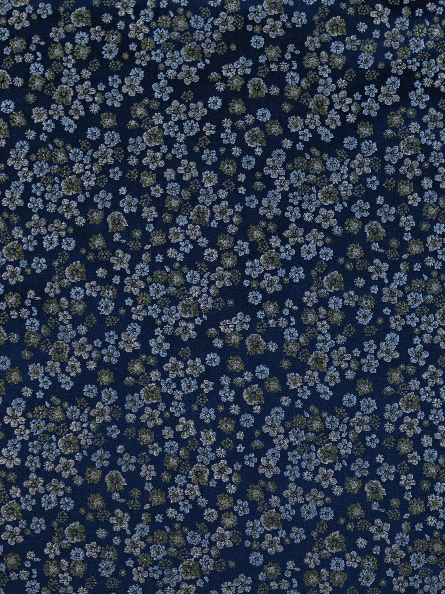 Einstecktuch floral blau/grün