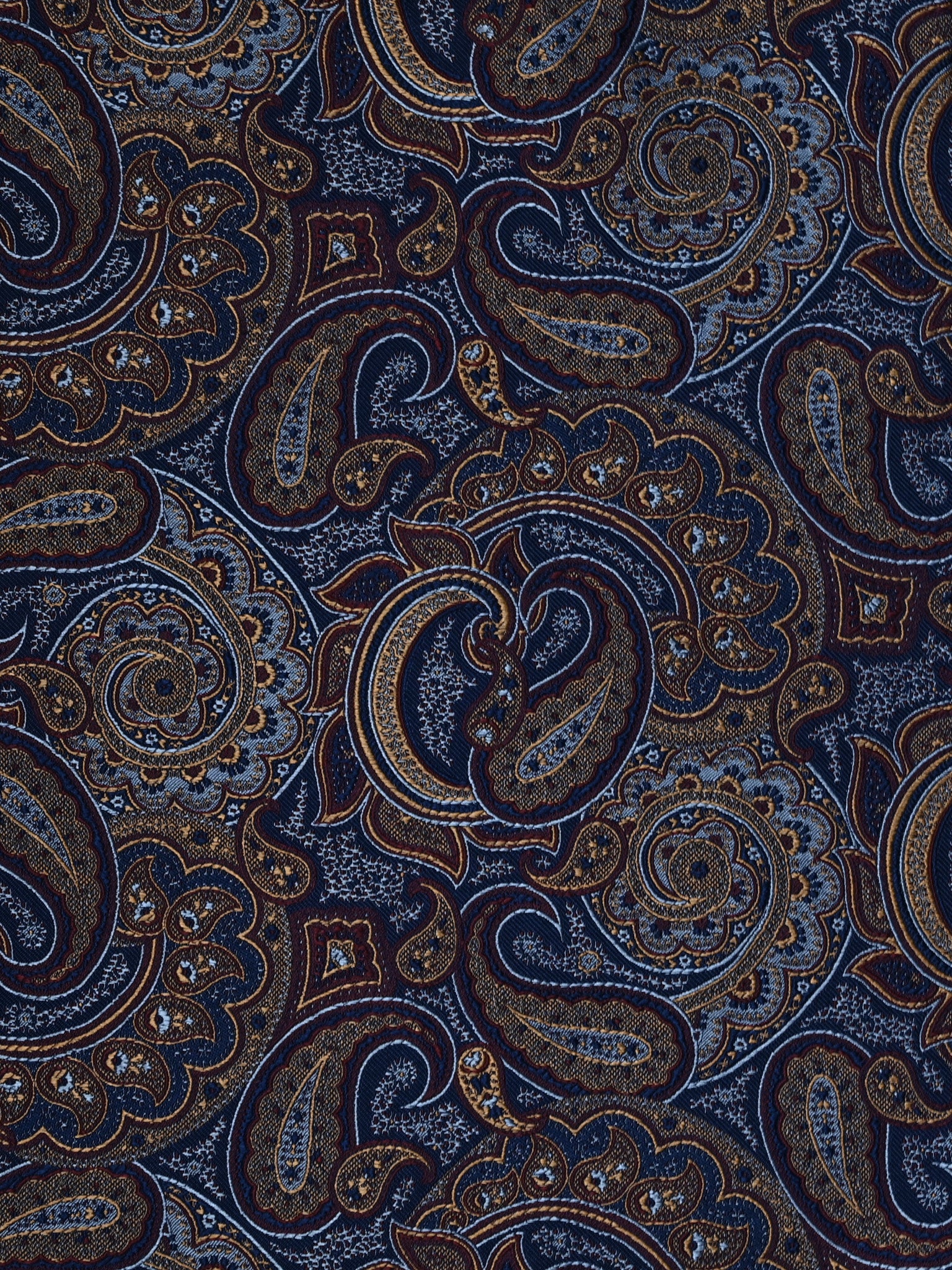 Einstecktuch Paisley navy/rot