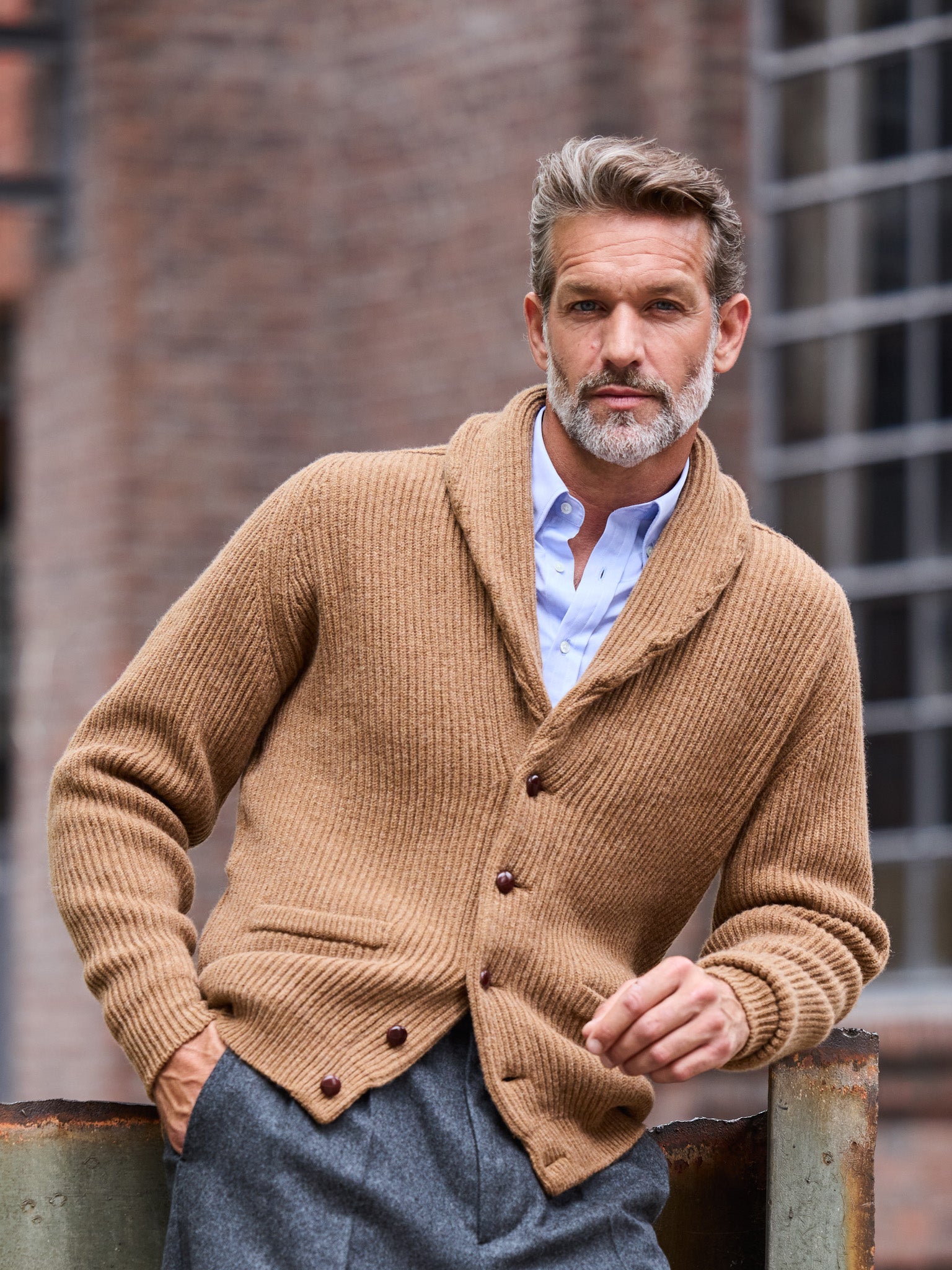 Lambswool Shawl Collar Cardigan