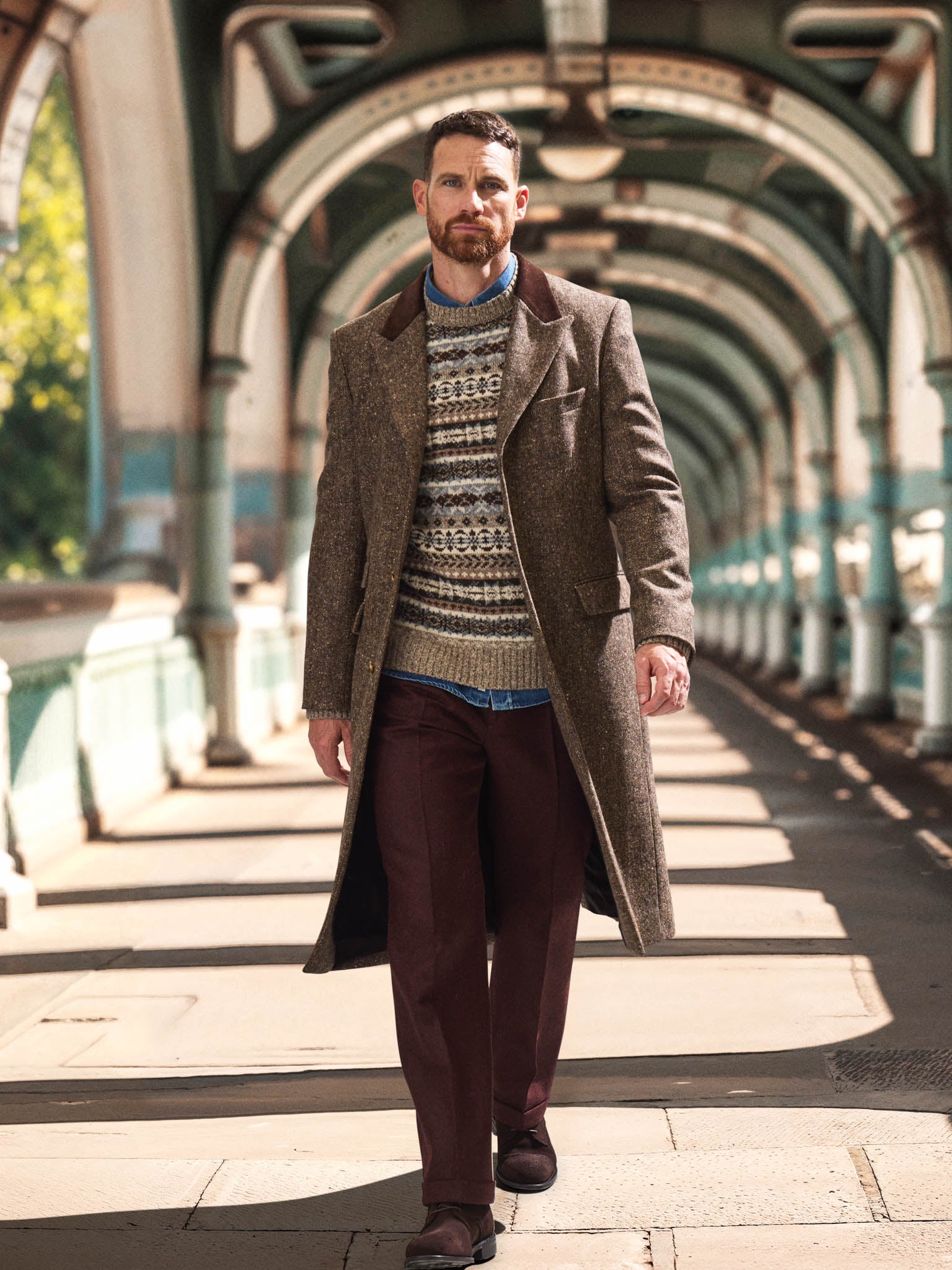 Fairisle lambswool round-neck sweater