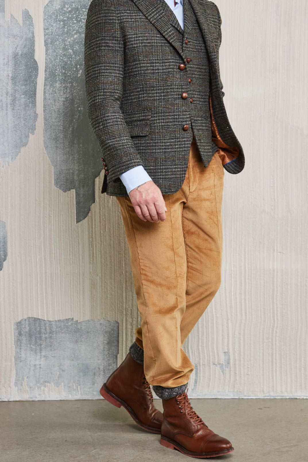 Tweedsakko in 3-Knopf Classic dunkelgrün aus Harris Tweed — John Crocket