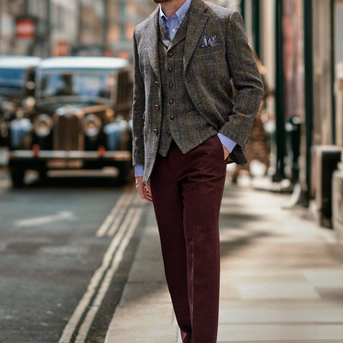 Classic tweed jacket in 3-button Harris tweed