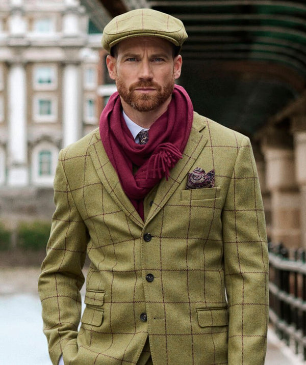 Cashmere Schal Uni Detailansicht — John Crocket