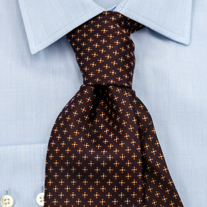 Tie patterned in brown/copper