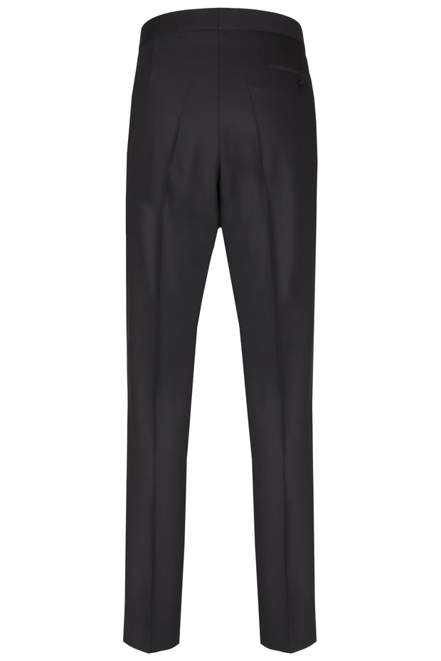 Slimline tuxedo trousers in black by Wilvorst
