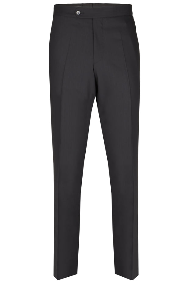 Slimline tuxedo trousers in black by Wilvorst