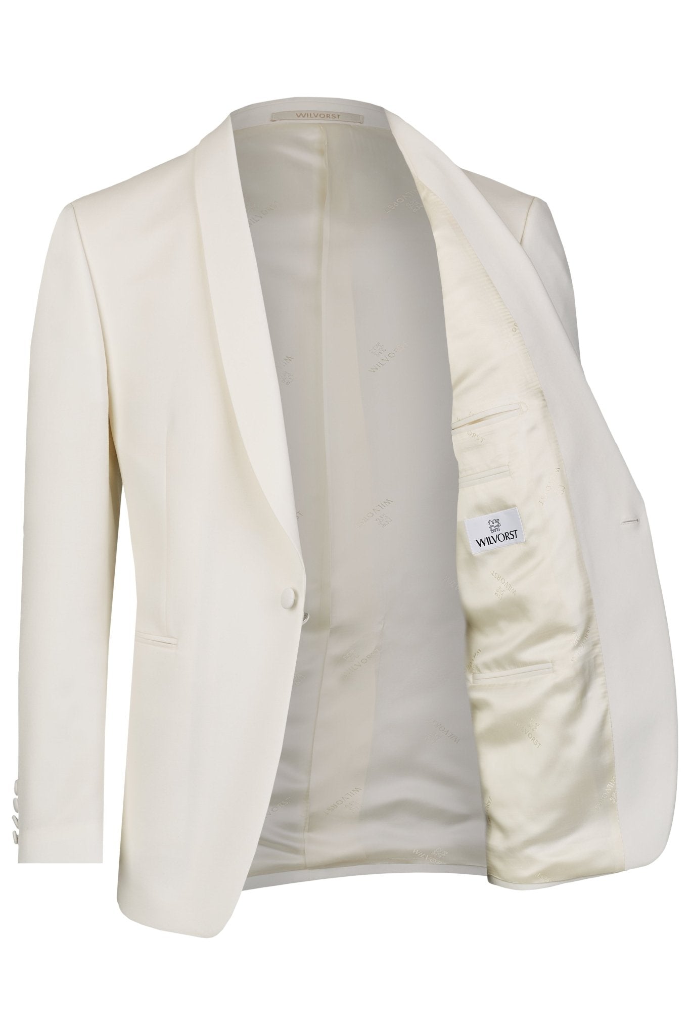 Slimline dinnerjacket in white by wilvorst