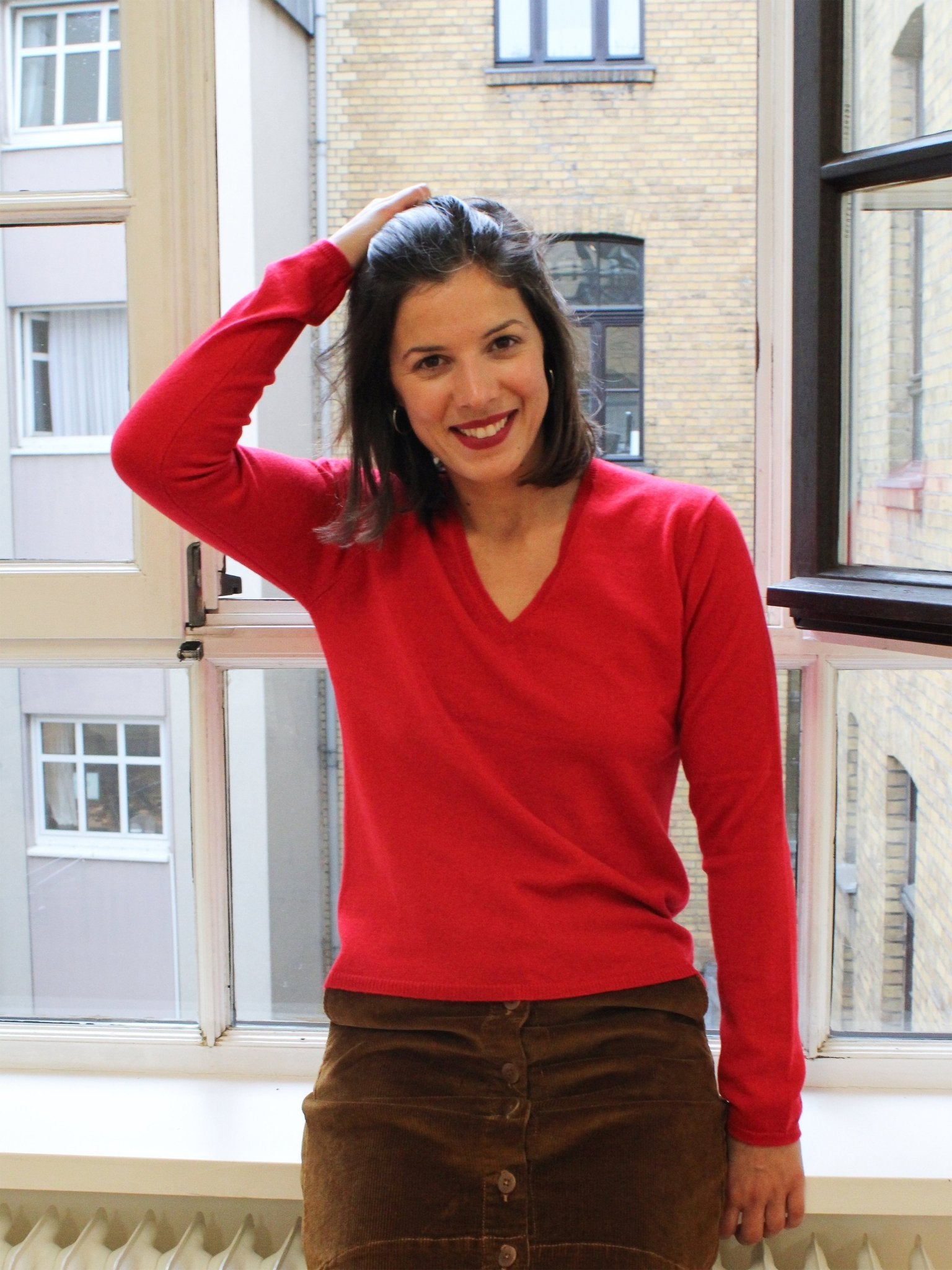 Cashmere sweater with v-neck, our highlights