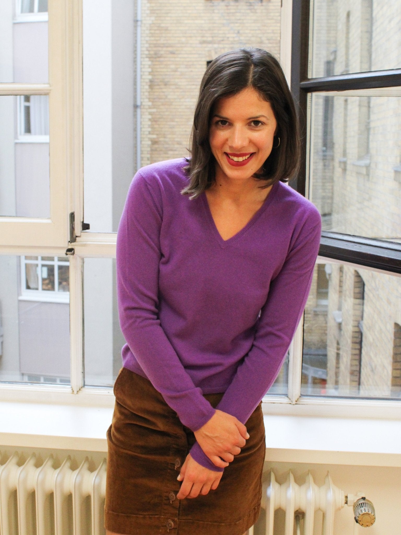 Cashmere sweater with v-neck, our highlights