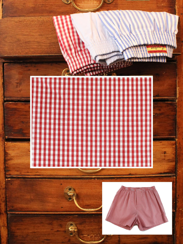 Boxershorts: Boxershorts in rot kariert | John Crocket – Fine British Clothing