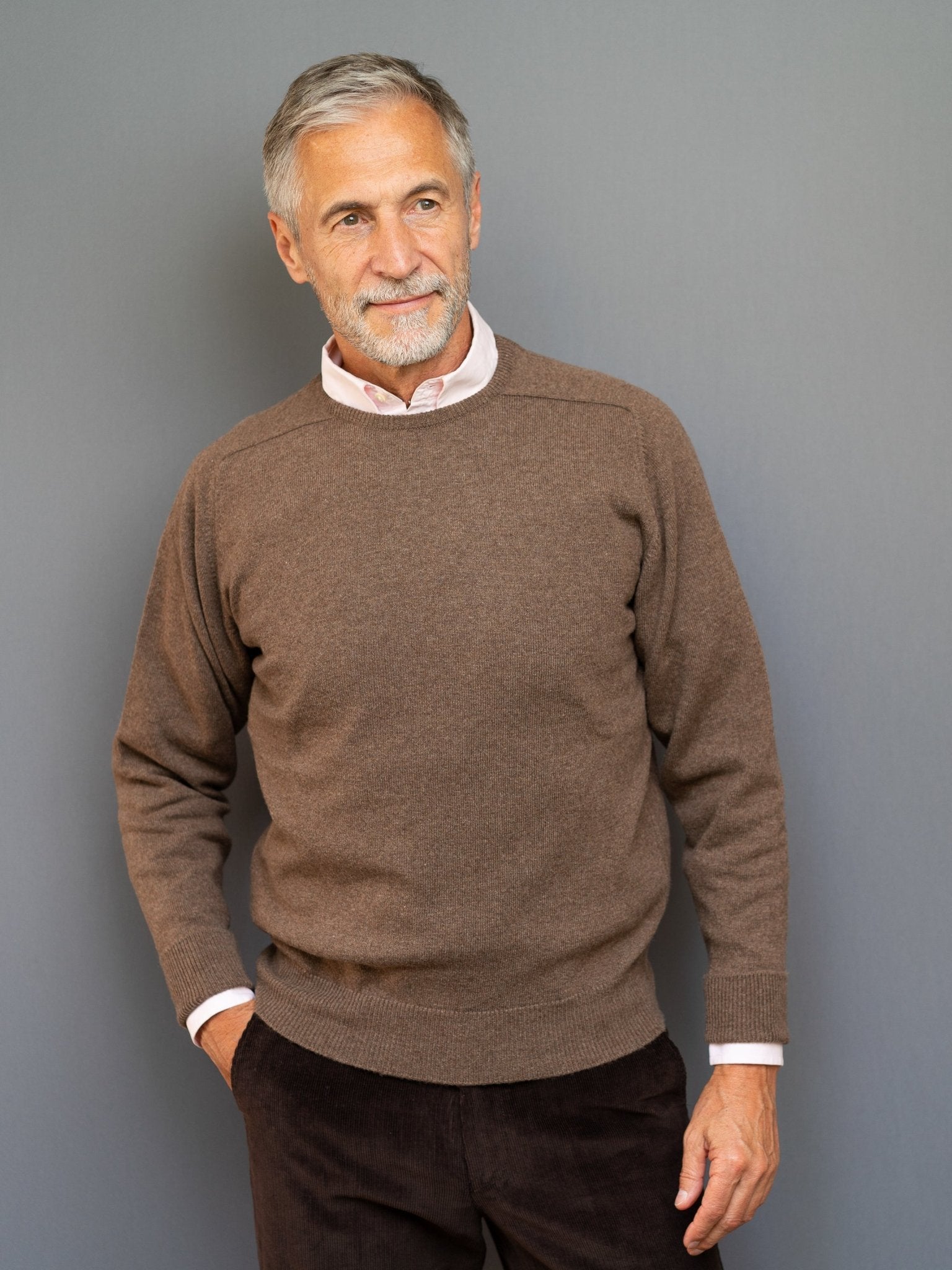 Cashmere Pullover (3-fädig) mit Rundausschnitt