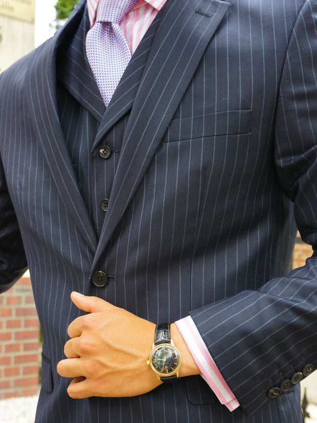 Slimline suit with 2-button Jacket with pinstripes