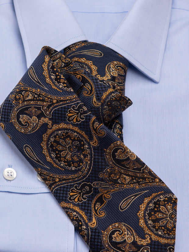 Bow tie with Paisley  navy/gold