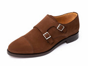 Monk in brown suede