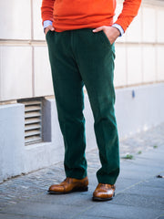 Corduroy trousers Brisbane Moss, fine wale, Colour: Bottle