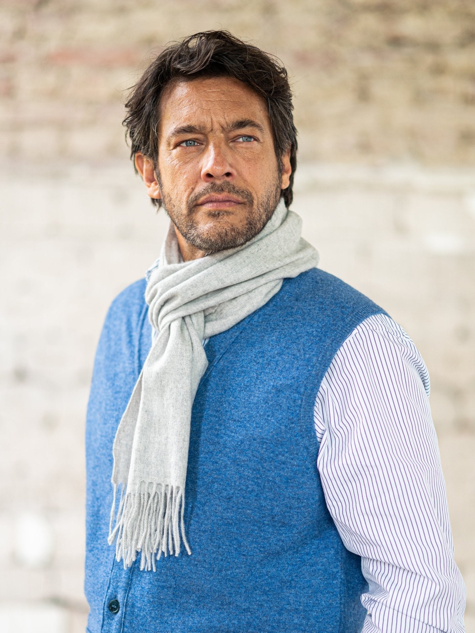 Cashmere Scarf: Oyster Grey