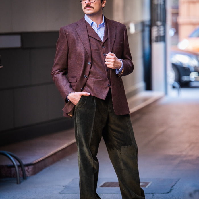 Corduroy trousers Brisbane Moss, Colour: Dark Olive
