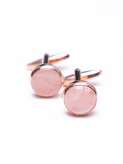 Cufflinks: Rose Quartz