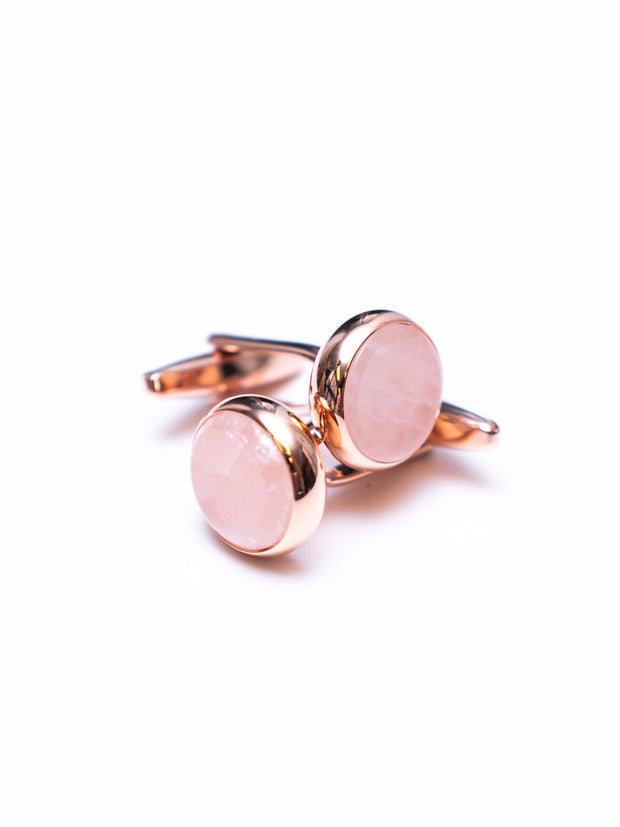 Cufflinks: Rose Quartz