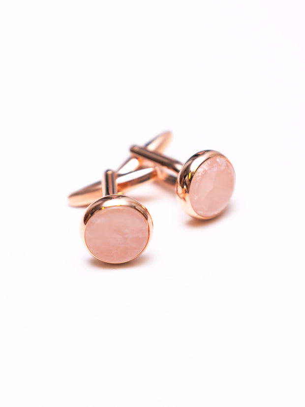 Cufflinks: Rose Quartz