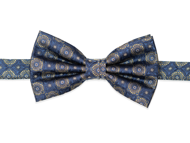 Bow-tie with medailon in blue/green