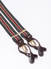 Braces, Bottle/Bordeaux/Beige Stripes