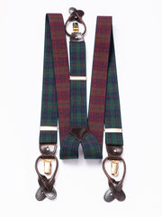 Braces, green/blue check