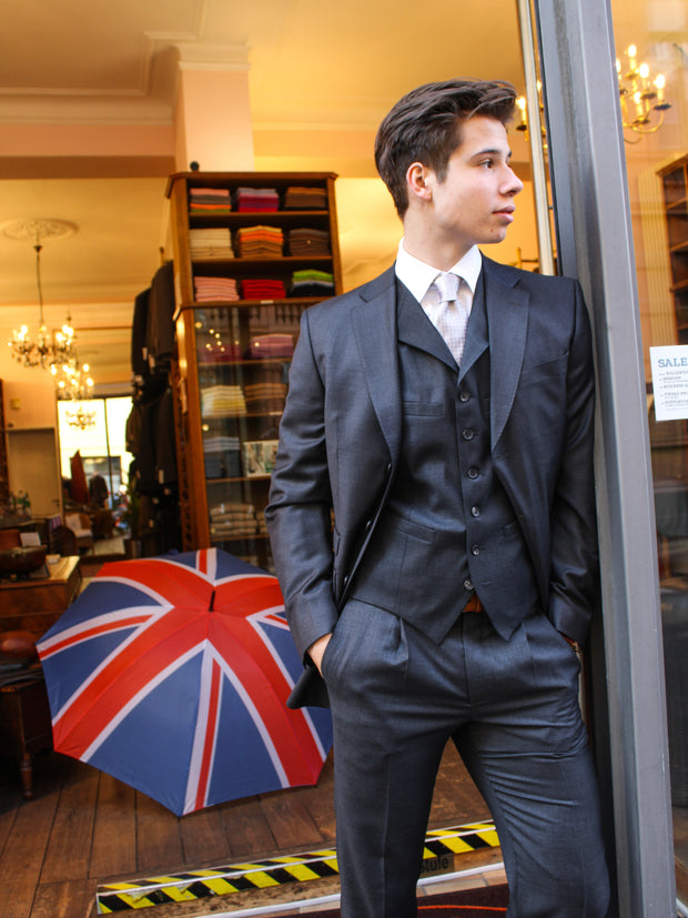 Anzug: Weste in dunkelgrau | John Crocket – Fine British Clothing