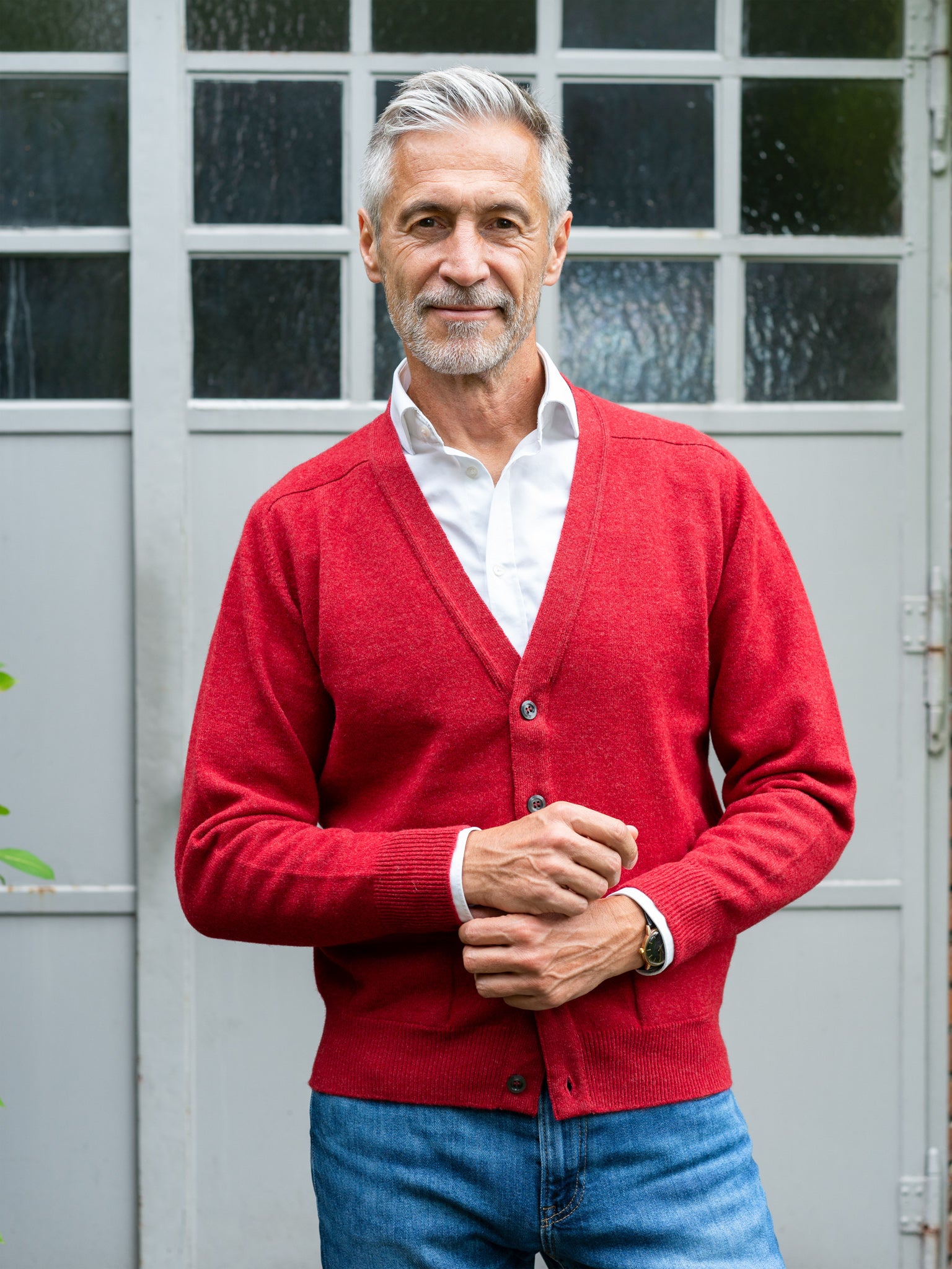 Lambswool cardigan (size 40–42)