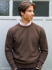 Lambswool sweater with C-neck in classic colours (size 44-52)